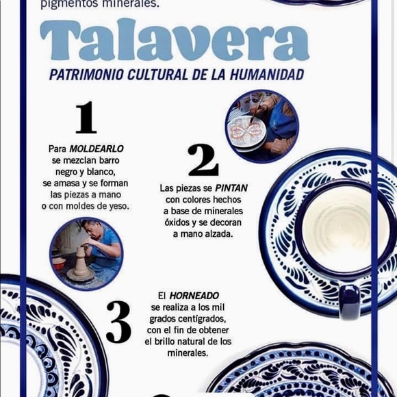 SOLD! Arte Cruz Talavera 12 inch Plates - 6 pc - Picture 8 of 8